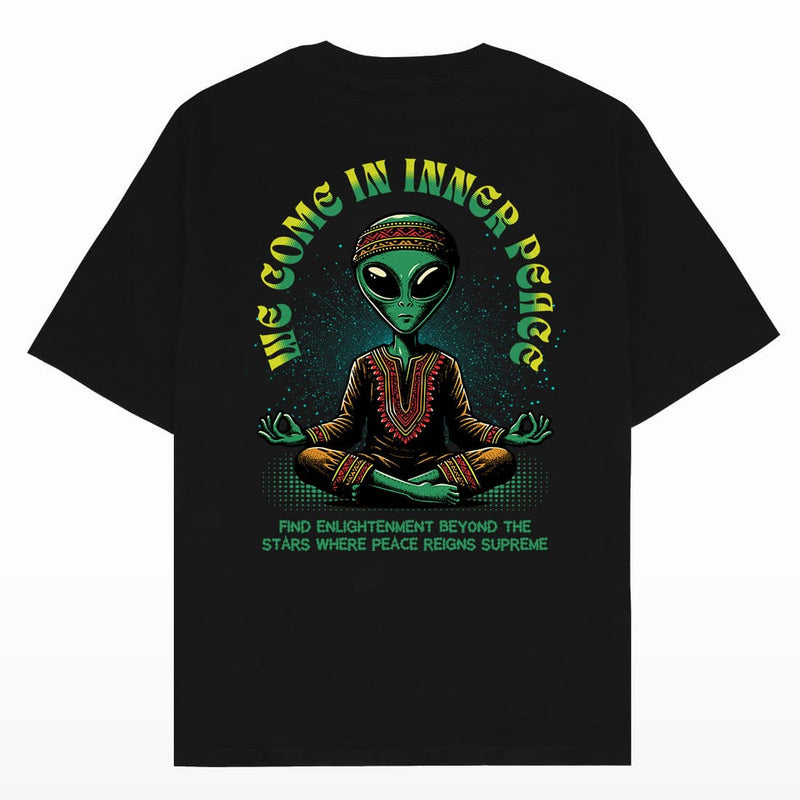 Alien Inner Peace Oversized T-shirt Back