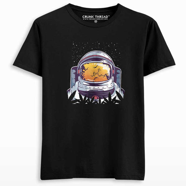 Weed Astronaut Graphic T-shirt