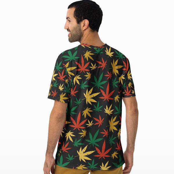 Weed Pattern All Over Print T-shirt